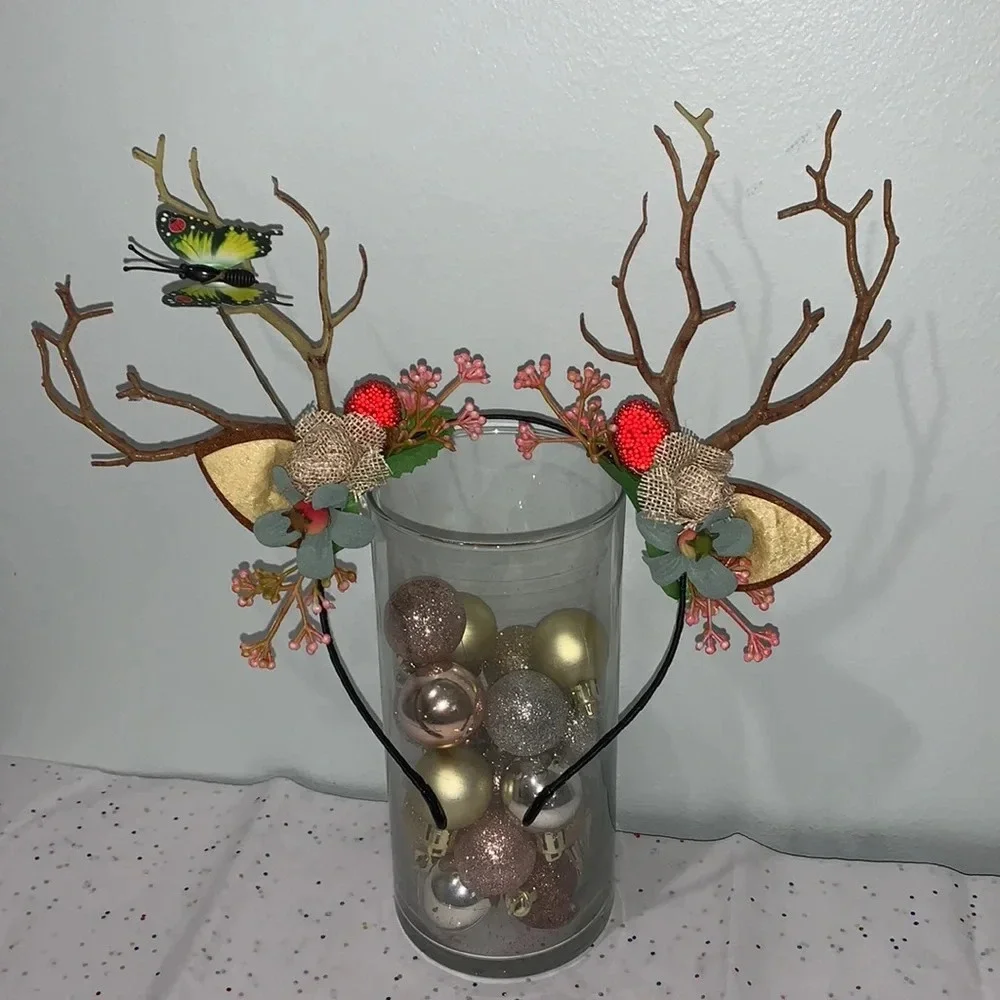 Women Girls Christmas Fairy Tale Flower Christmas headband.